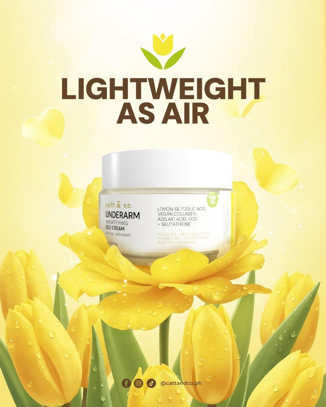 Catt & Co. Underarm Brightening Deo Cream 30g