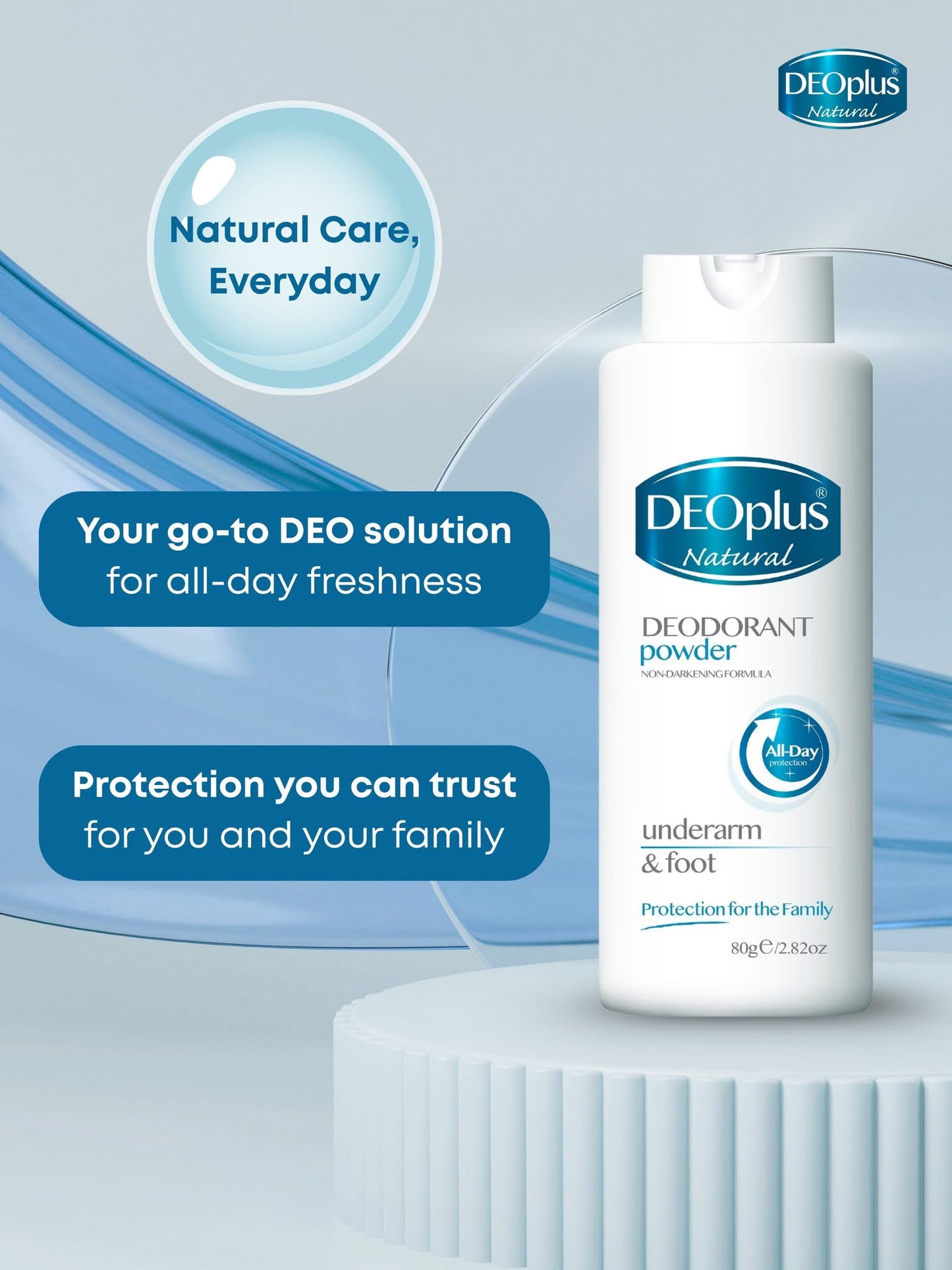Deoplus Natural Deodorant Powder 80g
