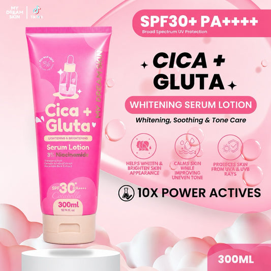 My Dream Skin Cica + Gluta Whitening Serum Lotion SPF30+ PA++++ 300ml