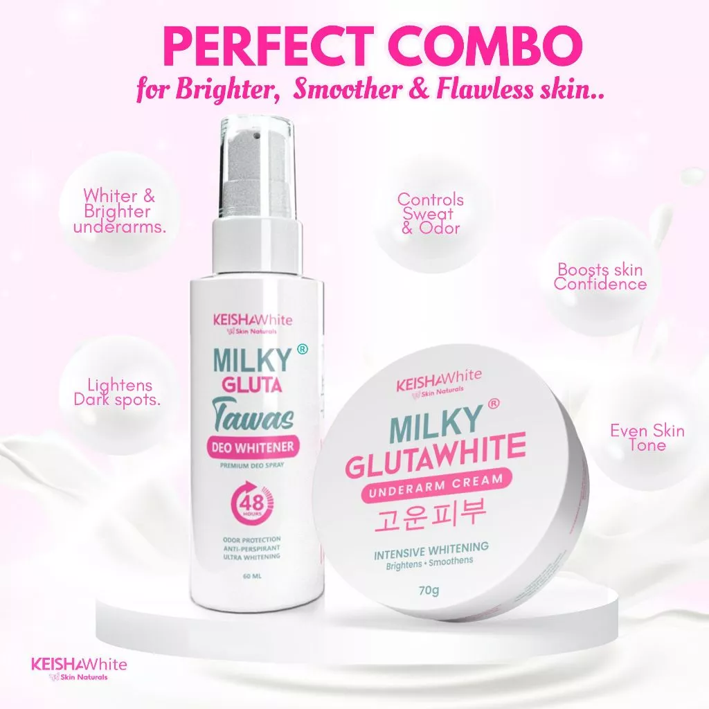 Keisha White Milky Gluta Tawas Deo Whitener 60ml