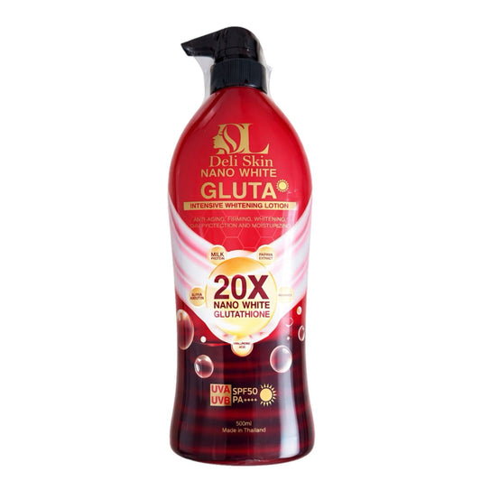 Deli Skin Nano White GLUTA Intensive Whitening Lotion SPF50 500ml