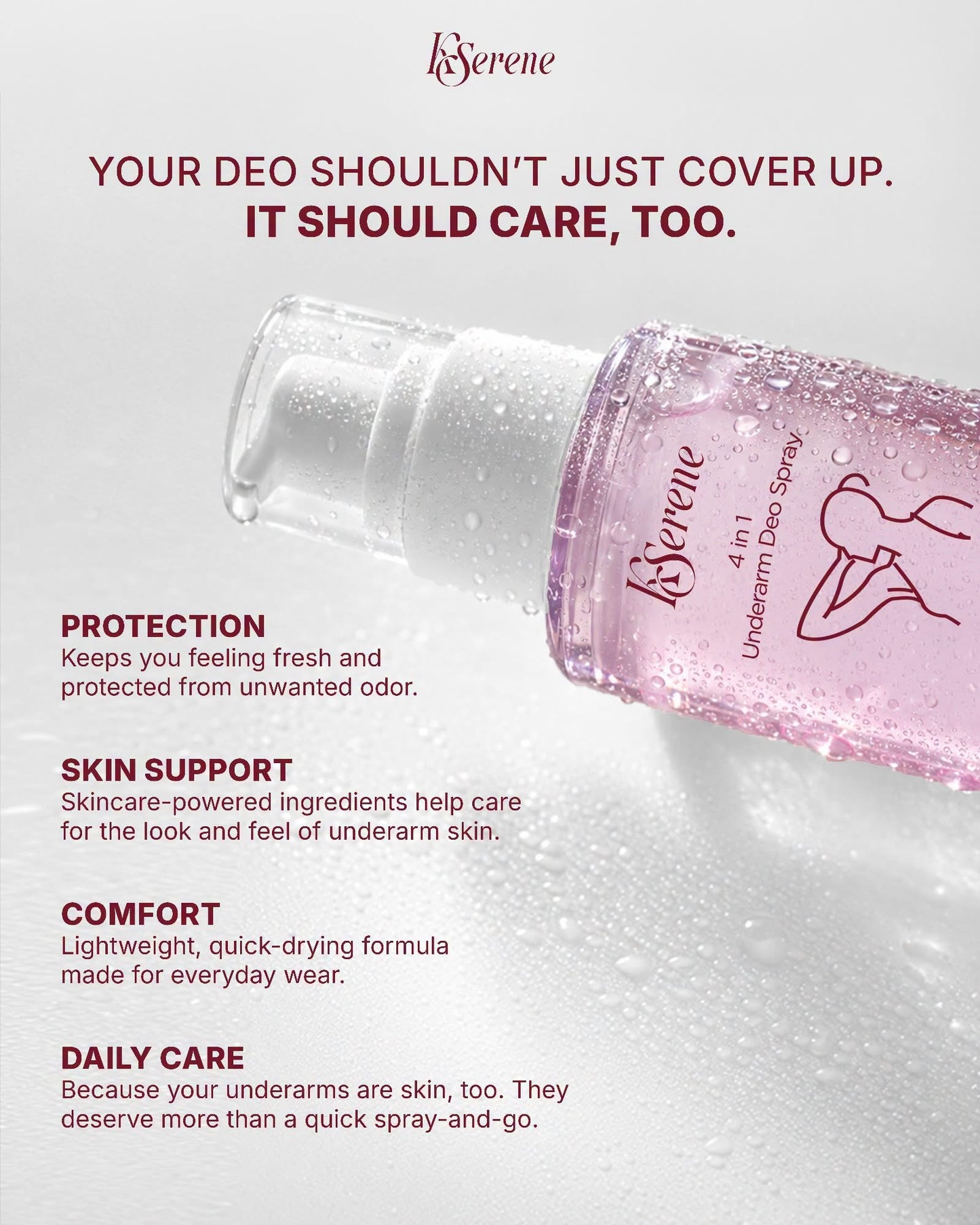 KSerene 4 in 1 Underarm Deo Spray 60ml