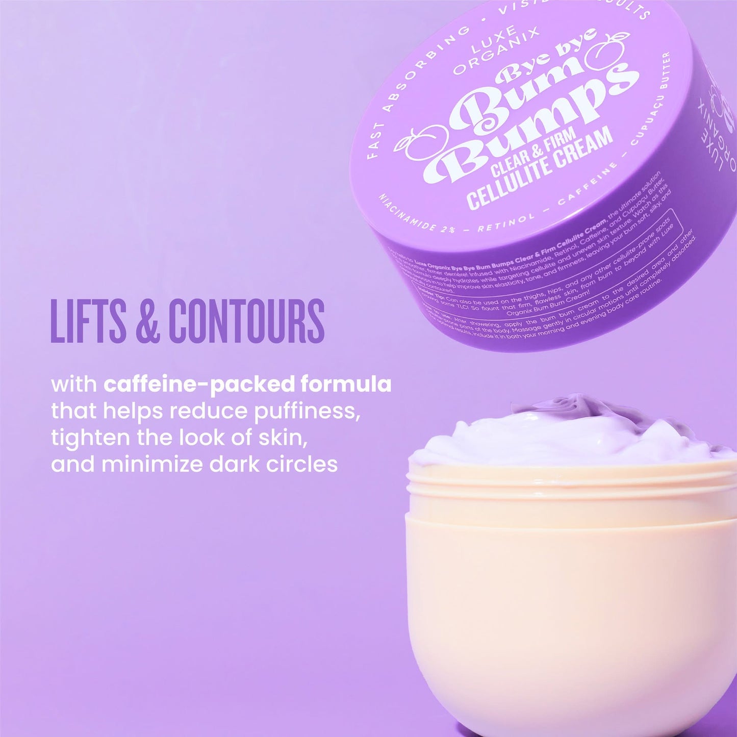 Luxe Organix Bye Bye Bum Bumps Clear & Firm Cellulite Cream 230g