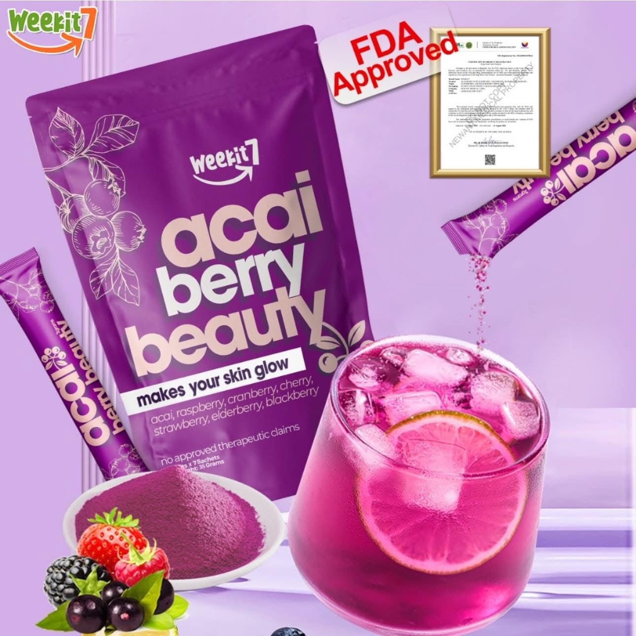 Weekit7 Acai Berry Beauty 5g (7 sachets)