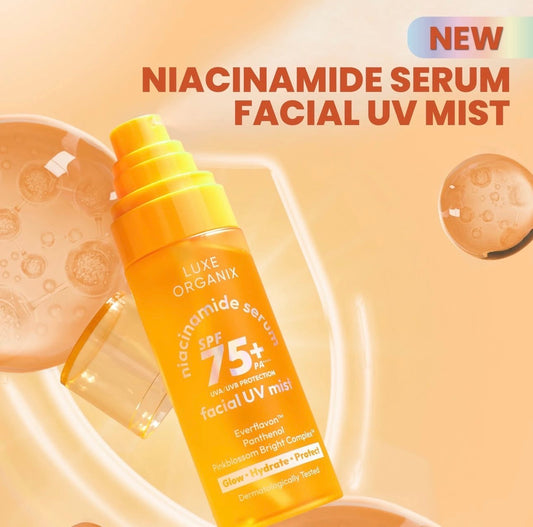 Luxe Organix Niacinamide Serum Facial UV Mist SPF 75+ PA++++ 80ml