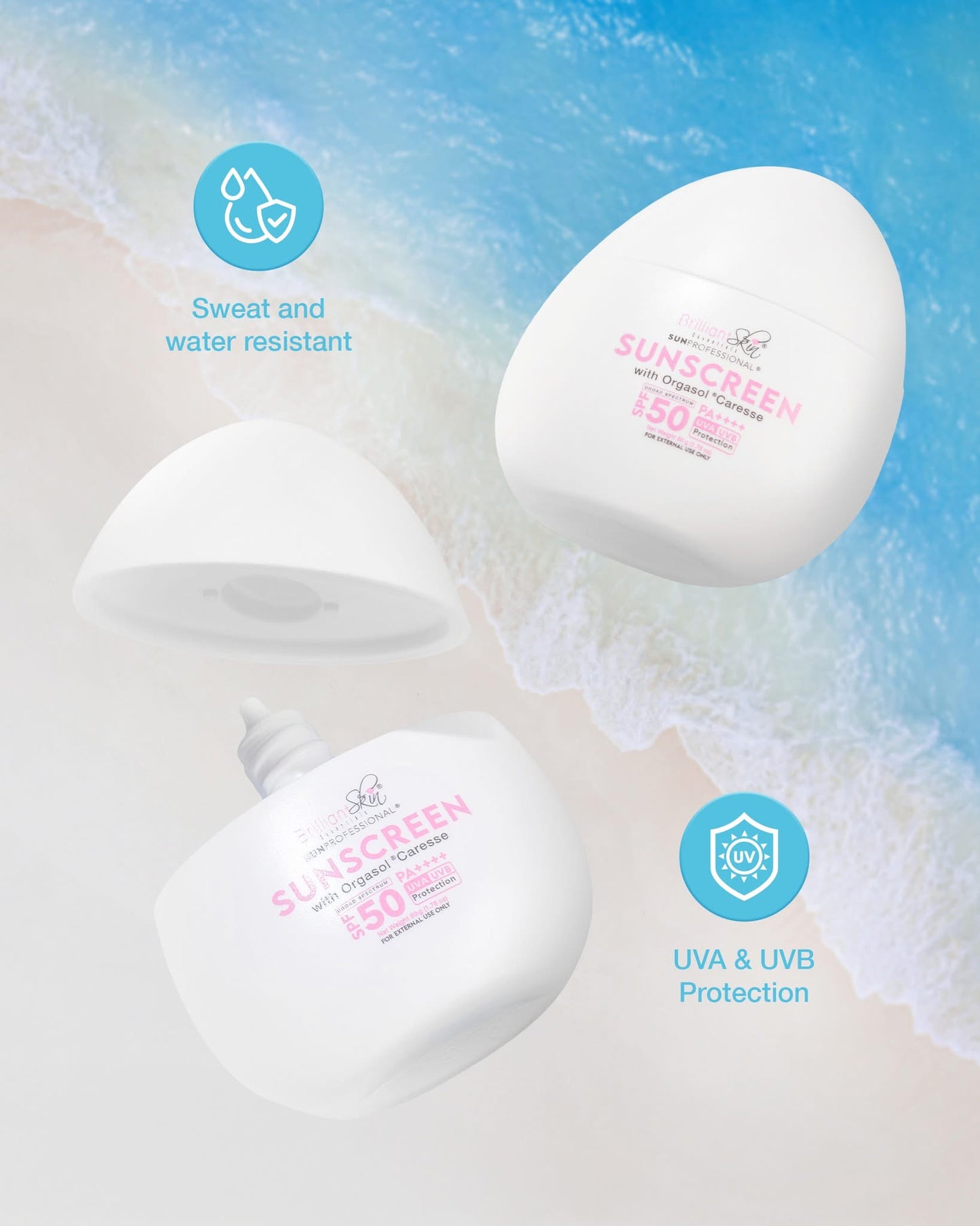 Brilliant Skin SunProfessional Sunscreen with Orgasol Caresse SPF 50 PA++++