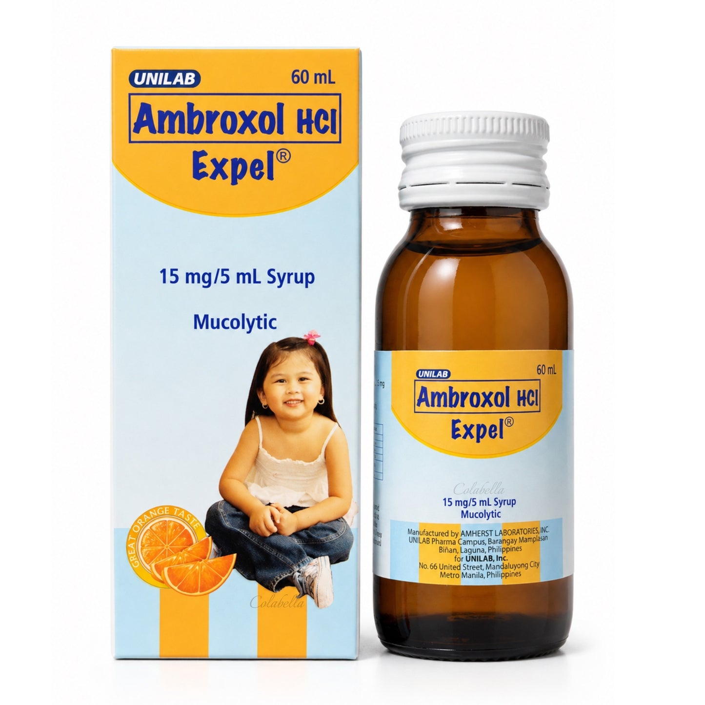 Unilab Ambroxol Hydrochloride Expel Mucolytic Syrup 60ml