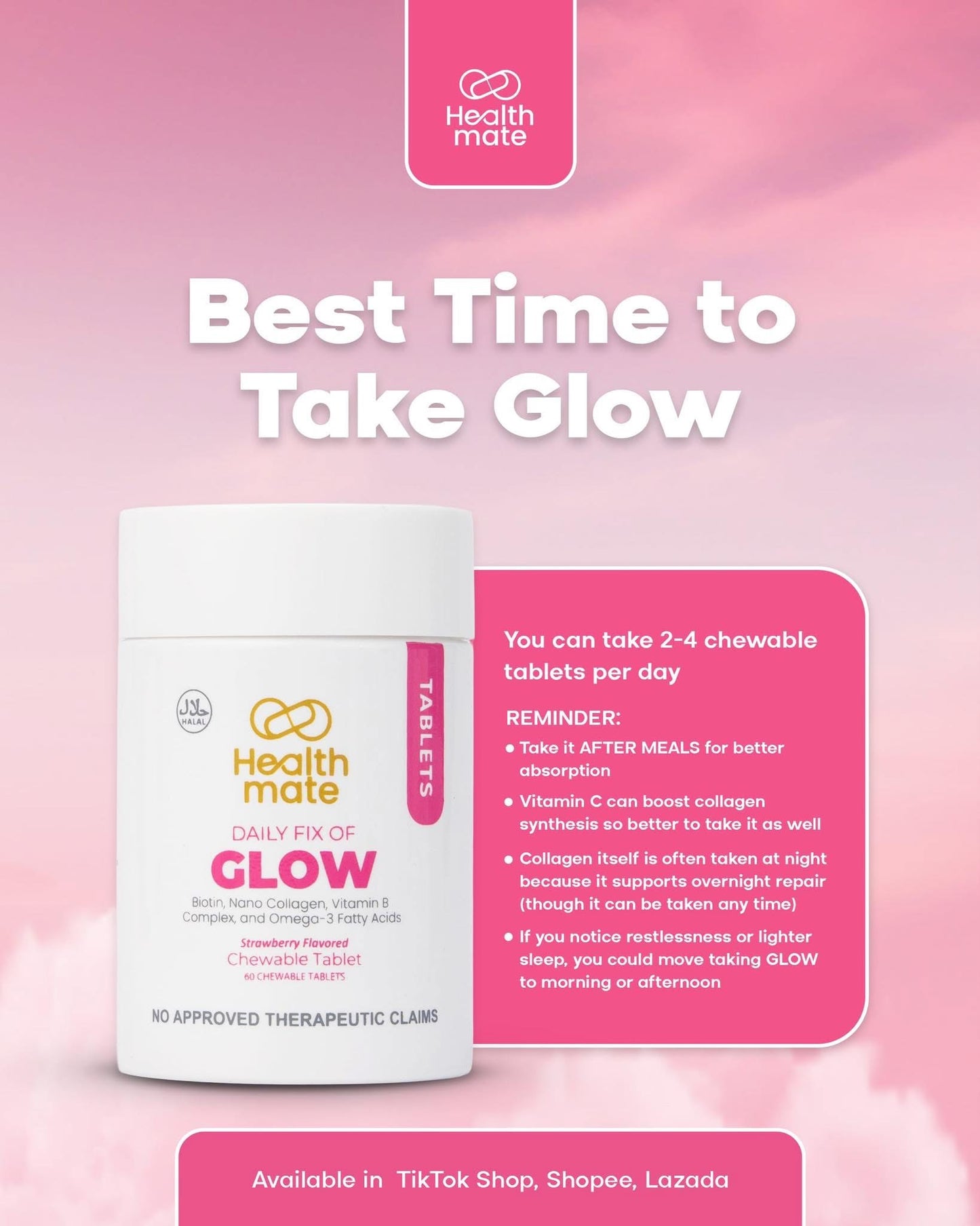 Healthmate Glow (60 Chewable Tablets)