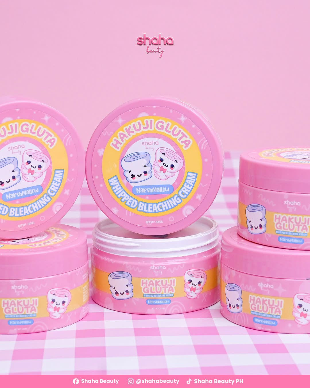 Shaha Beauty Hakuji Gluta Whipped Bleaching Cream 200ml