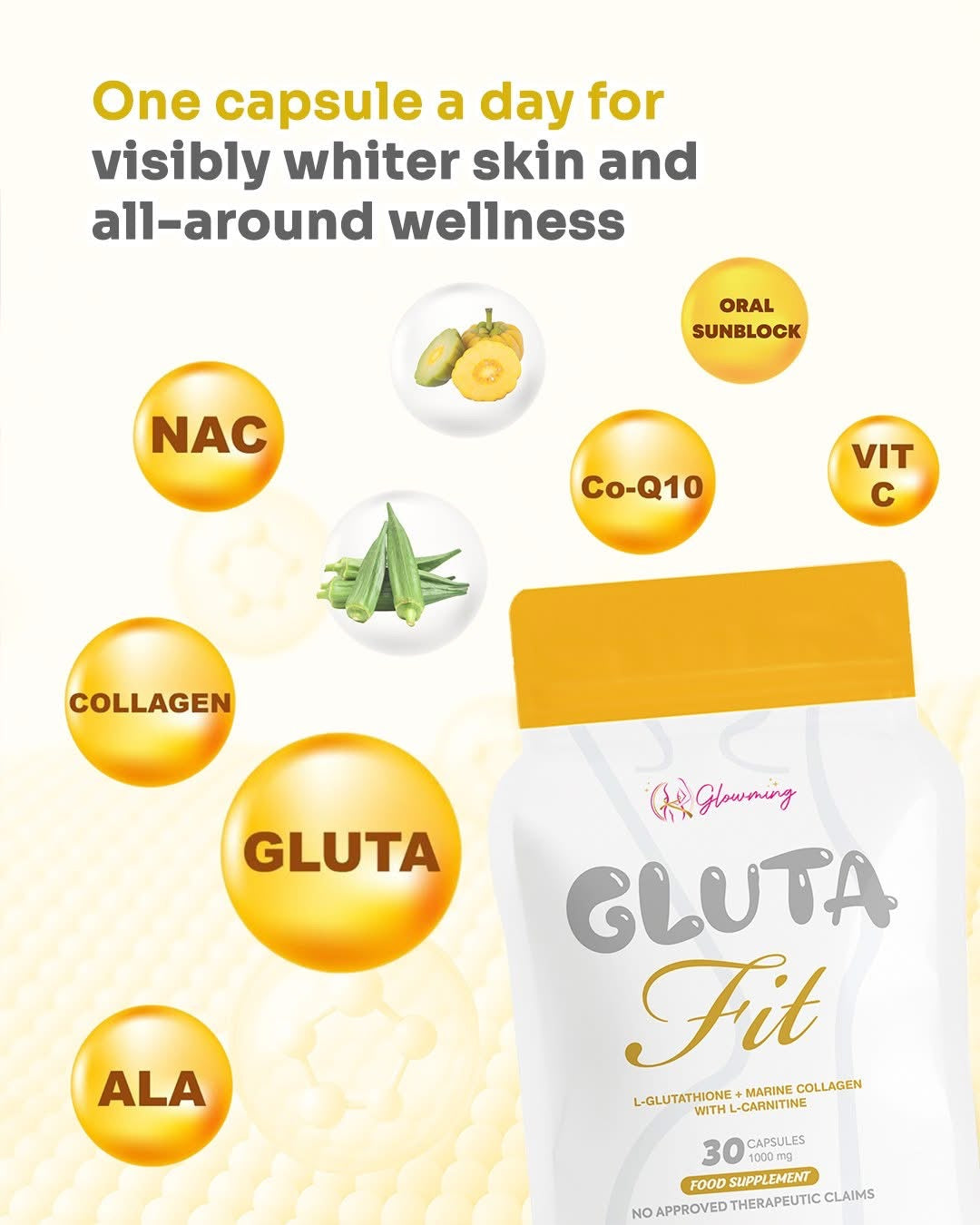 Glowming Gluta Fit by Cris Cosmetics (30 caps)