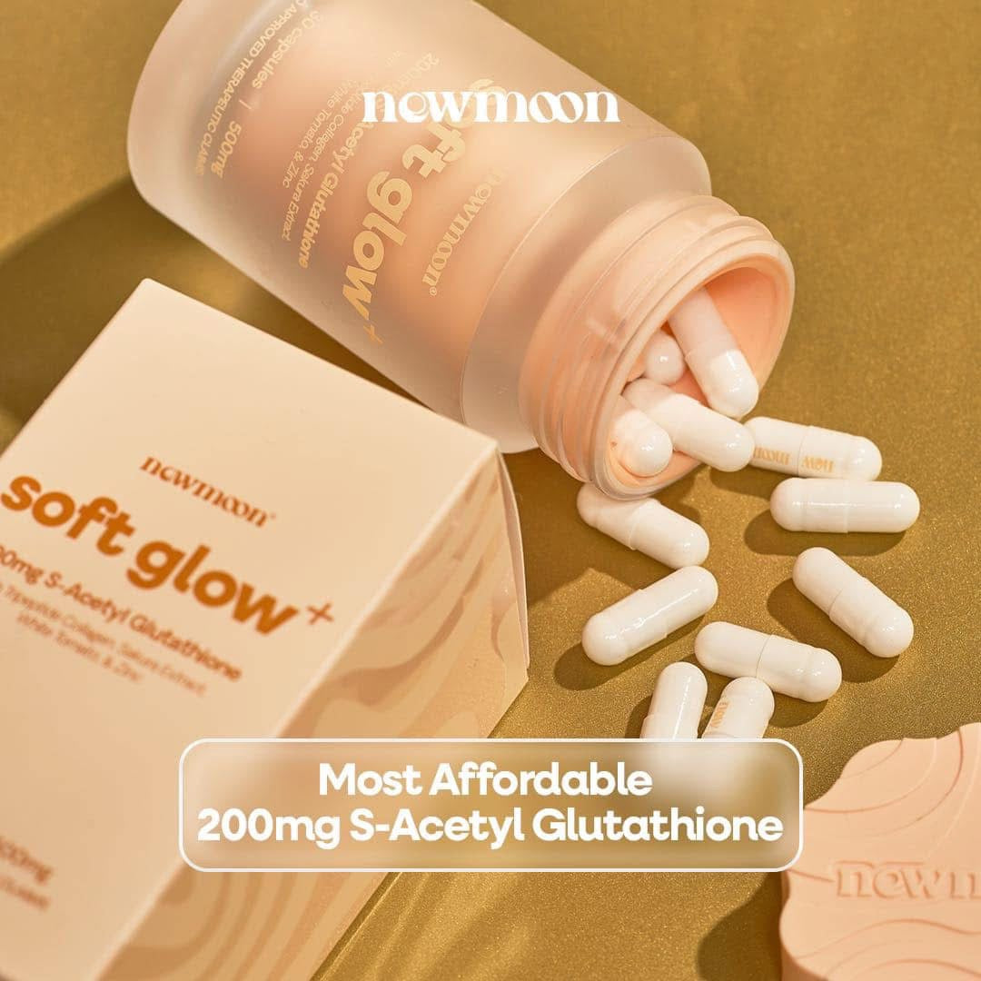 New Moon Soft Glow+ Glutathione Supplement New and Improved (30 Capsul –  Colabella