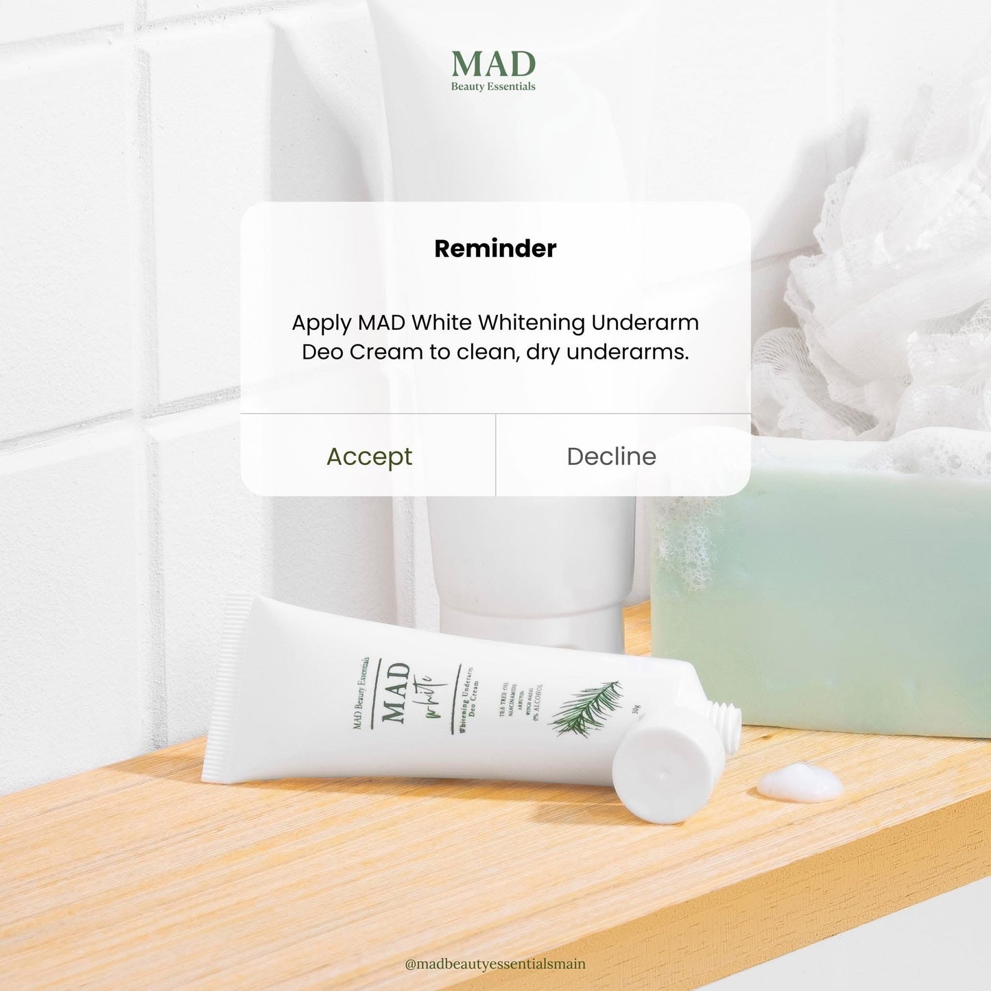 MAD White Whitening Underarm Deo Cream 30g