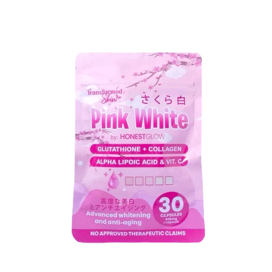 Honest Glow Pink White (Glutathione + Collagen) by Transformed Skin 30caps