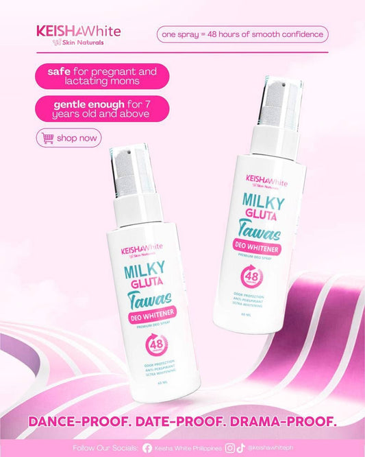 Keisha White Milky Gluta Tawas Deo Whitener 60ml