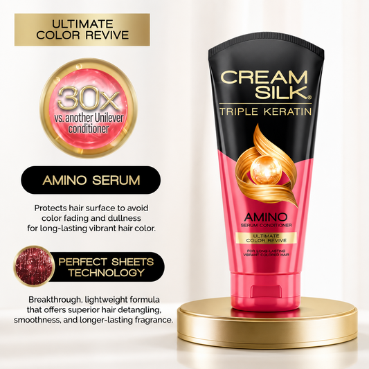 CreamSilk Triple Keratin Serum Conditioner Ultimate Color Revive 300ml