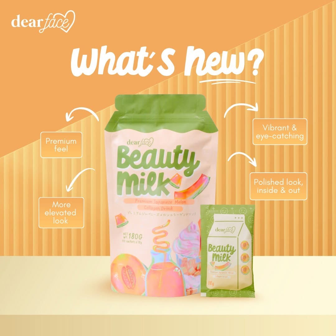 Dear Face Beauty Milk Premium Japanese Melon Collagen Drink (Choose a Size)
