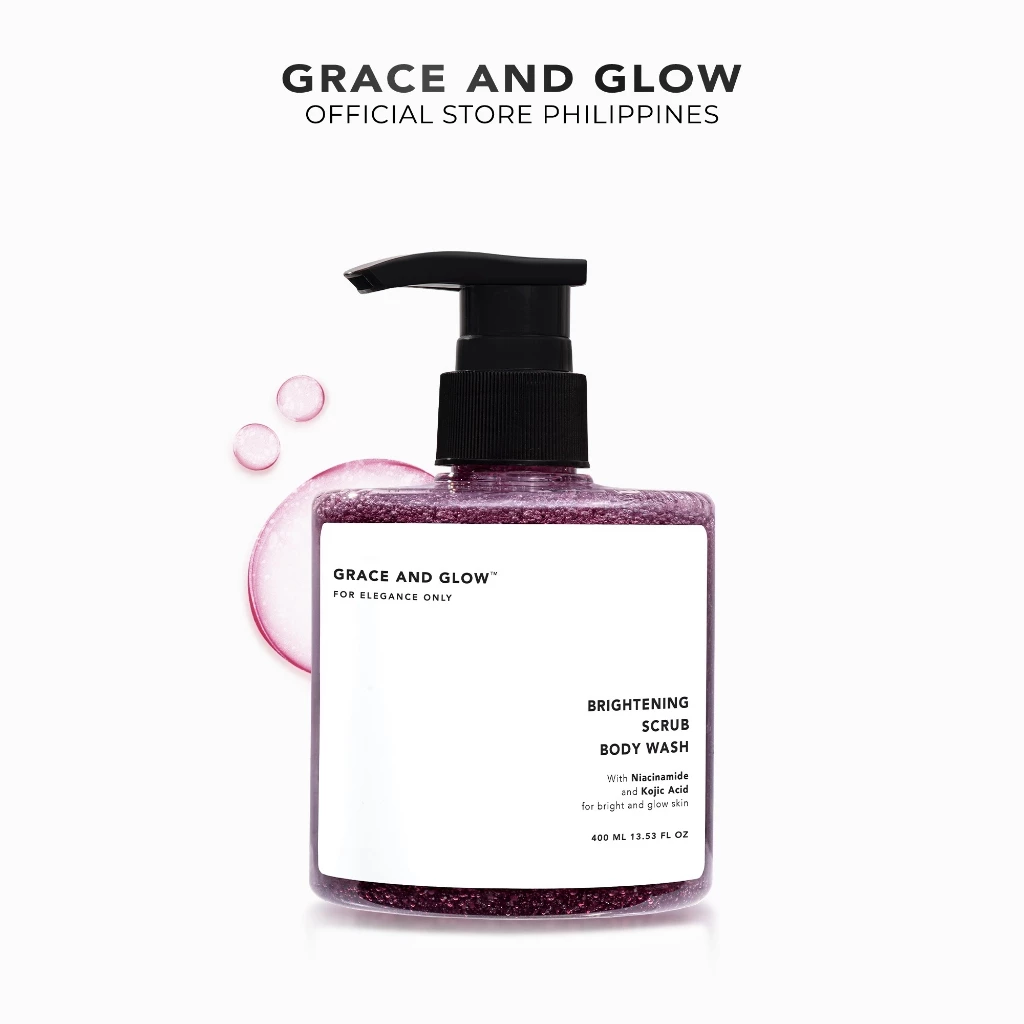 Grace and Glow Brightening Scrub Body Wash (Niacinamide and Kojic Acid) 400
