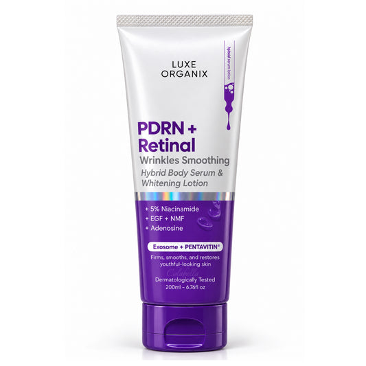 Luxe Organix PDRN + Retinal Wrinkles Smoothing Hybrid Body Serum & Whitening Lotion 200ml