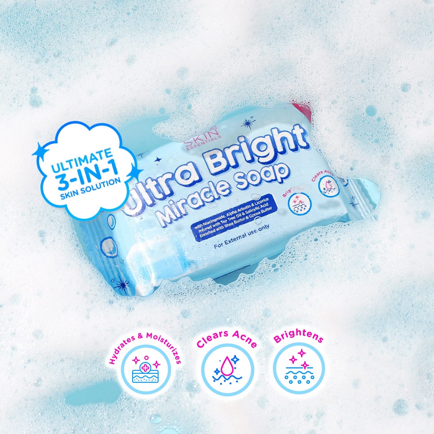Hikari Skin Ultra Bright Miracle Soap (5 x 75g)
