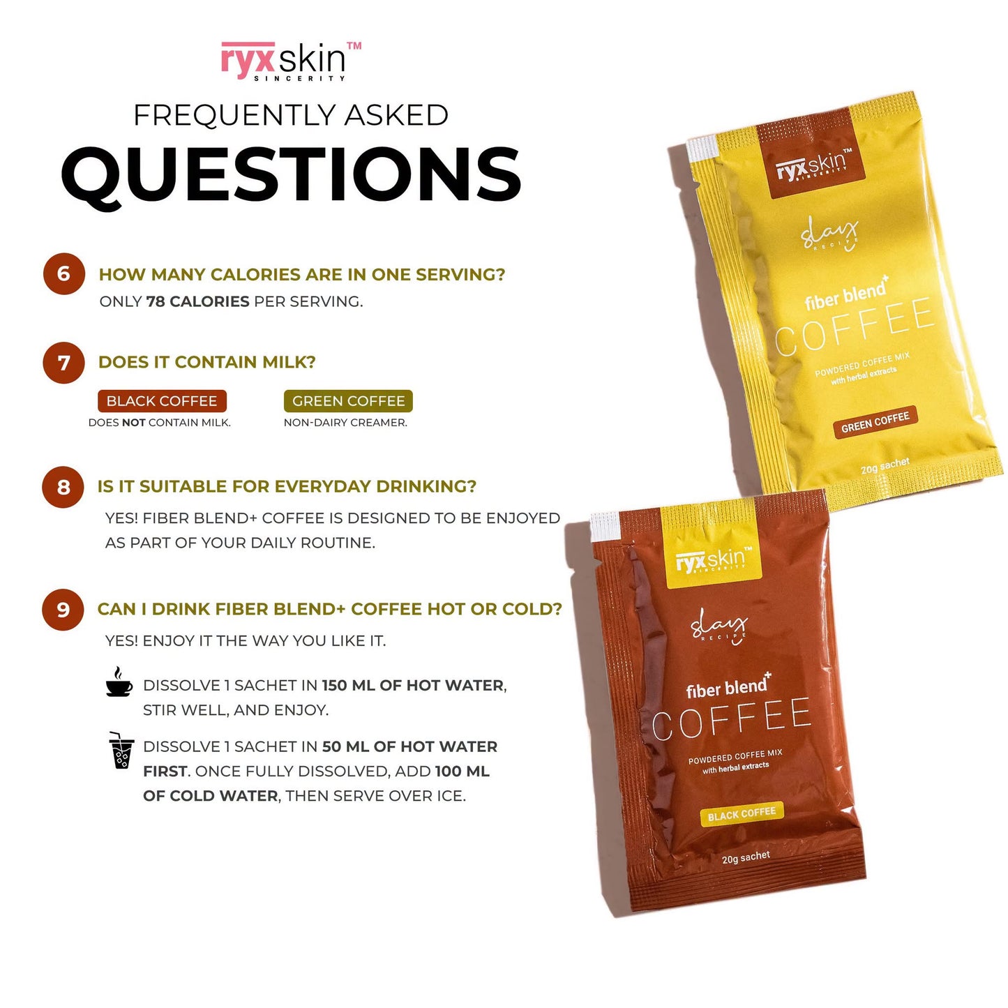 RYX Skin Fiber Blend+ Coffee 10s