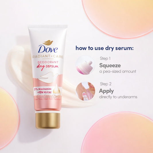 Dove Radiant + Care Deodorant Dry Serum (Niacinamide + Vitamin C&E) 40ml