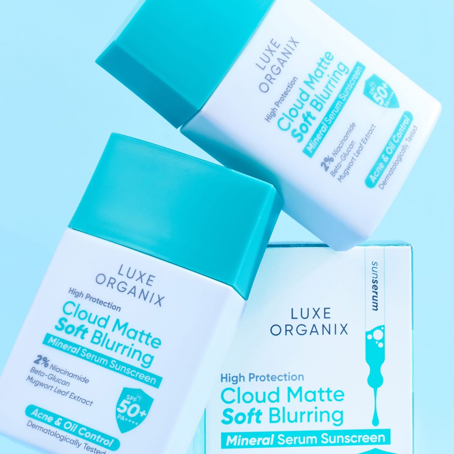 Luxe Organix High Protection Cloud Matte Soft Blurring Mineral Serum Sunscreen SPF50+ PA++++ 40g