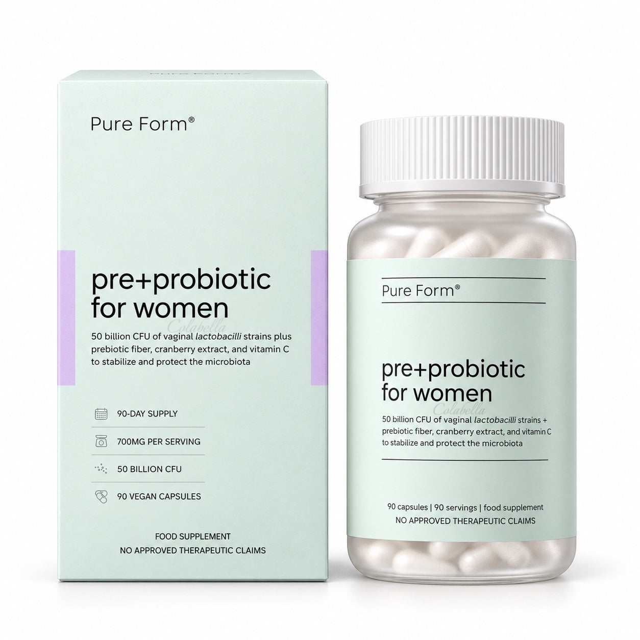 Pure Form Pre+Probiotic for Women 90 Capsules