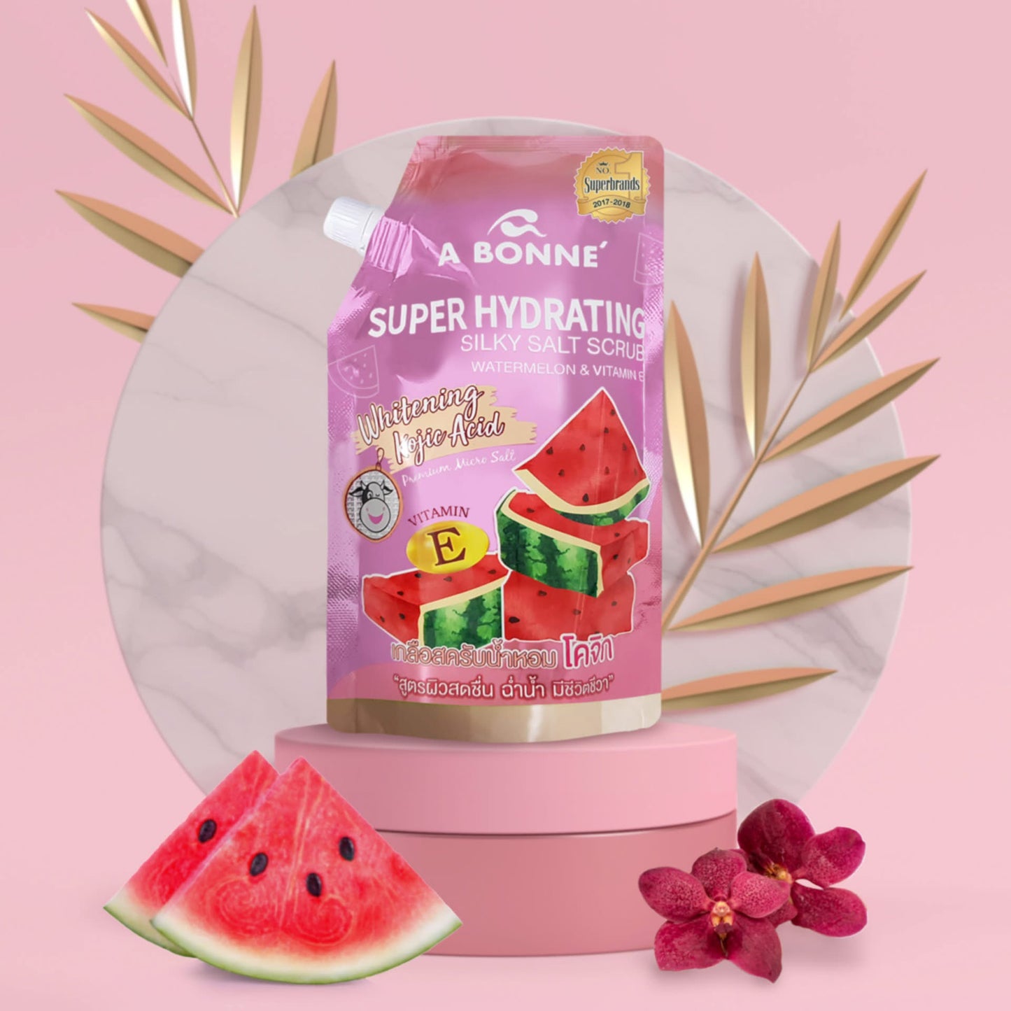A Bonne’ Super Hydrating Silky Salt Scrub Watermelon & Vitamin E 350g
