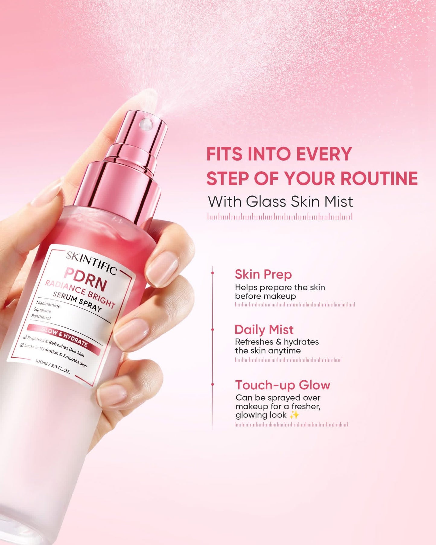 SKINTIFIC PDRN Radiance Bright Serum Spray 100ml
