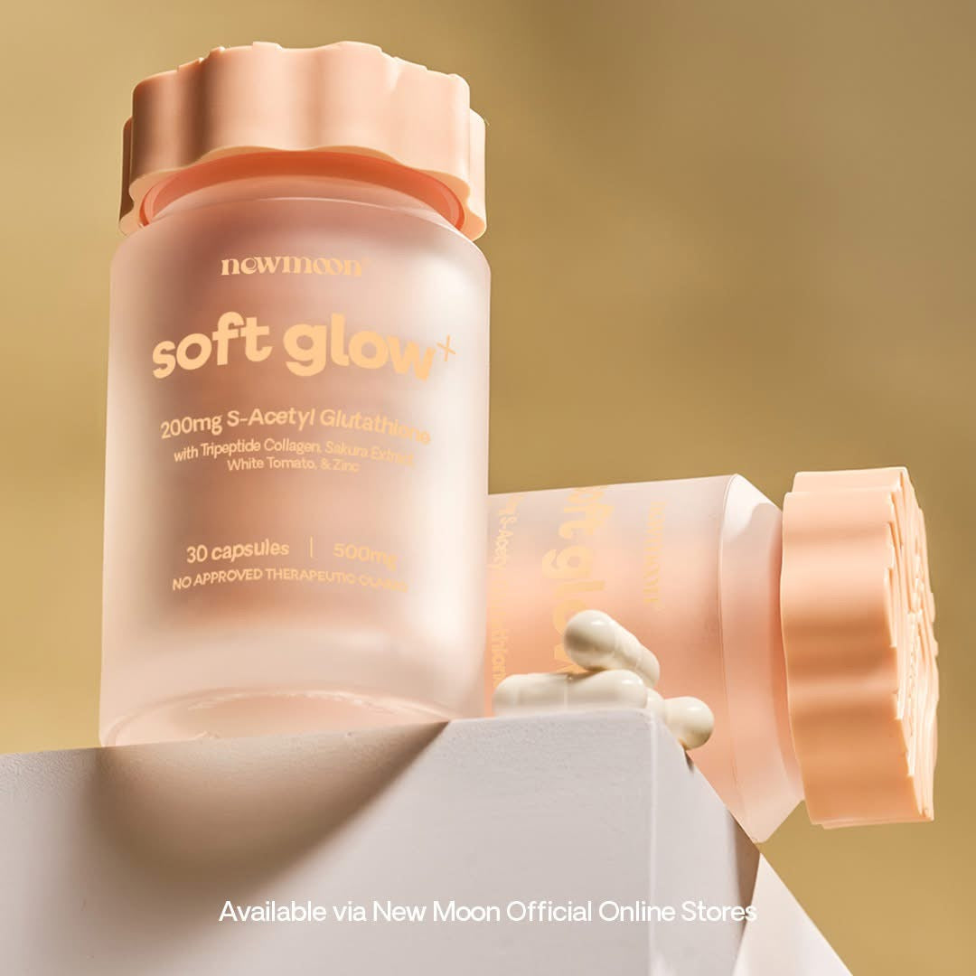 nu essence glutathione New Moon Soft Glow+ Glutathione Supplement New and Improved (30 Capsul –  Colabella