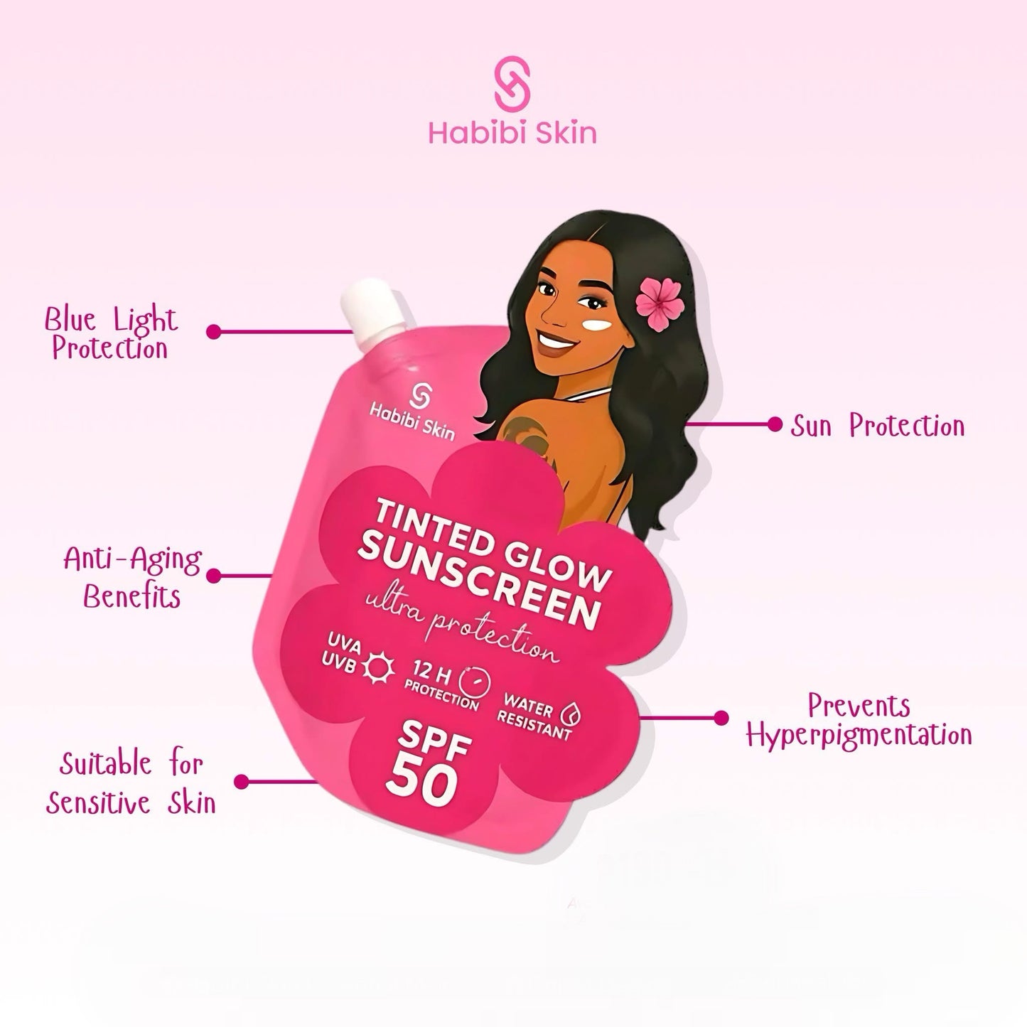 Habibi Skin Tinted Glow Sunscreen SPF 50