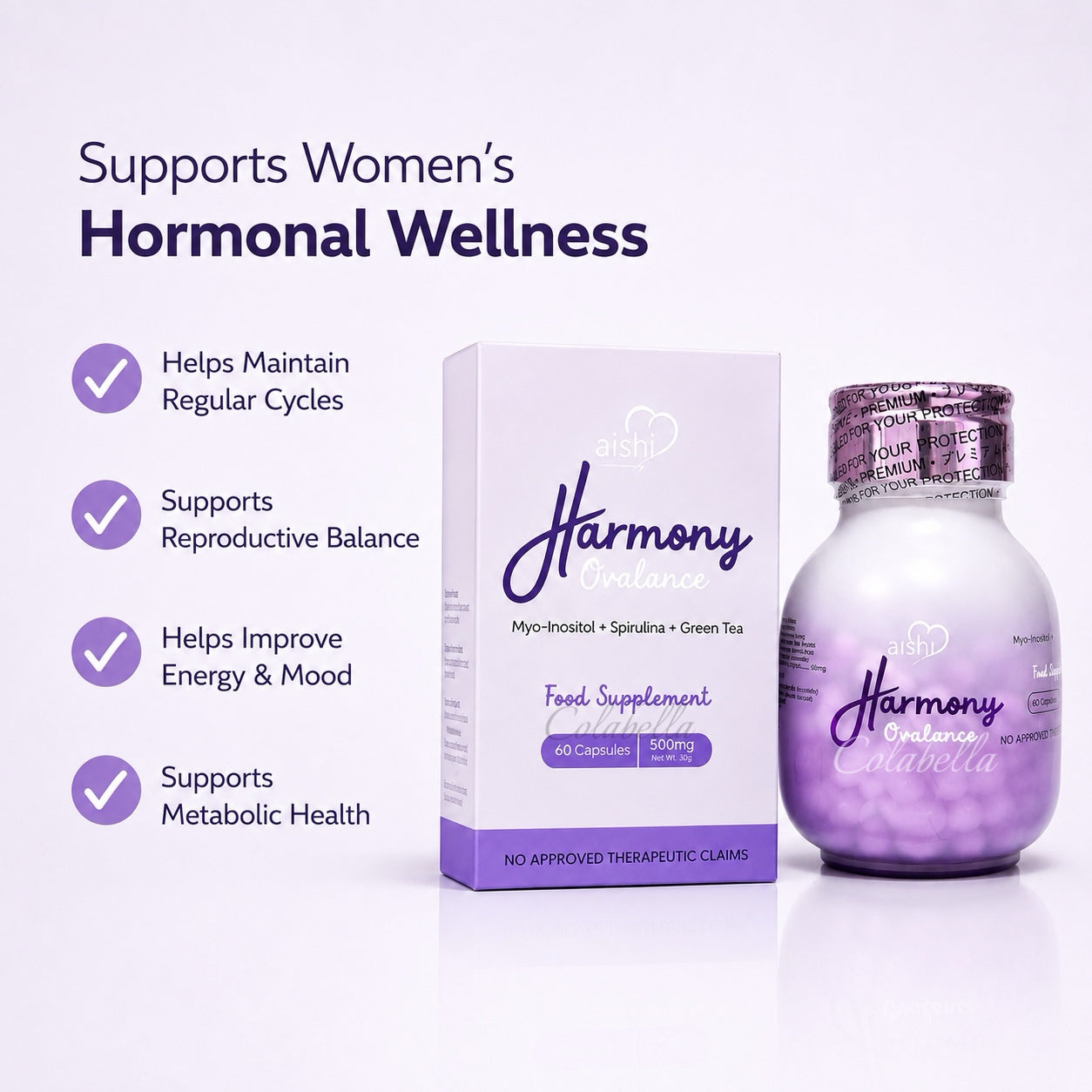 Aishi Harmony Ovalance - Hormonal Wellness Supplement 60 Capsules