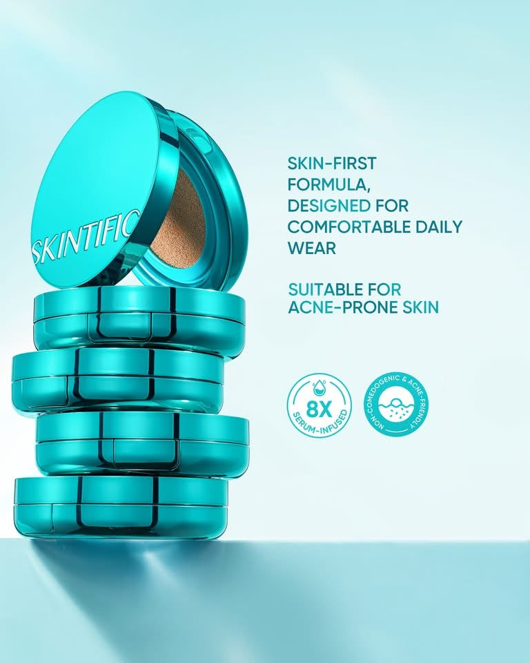 SKINTIFIC Perfect Stay Serum Matte Cushion SPF 50 PA++++ (Choose a Shade)