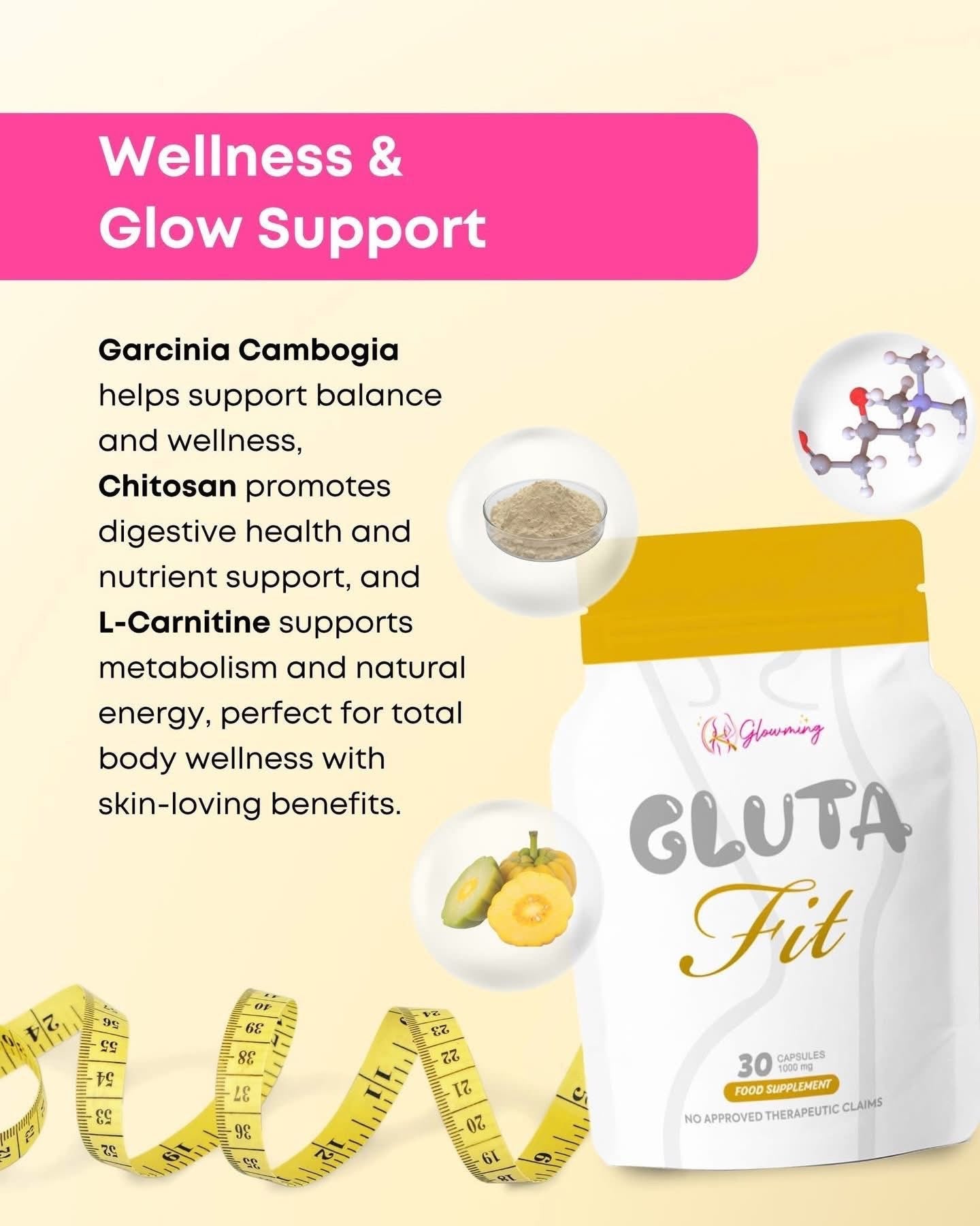 Glowming Gluta Fit by Cris Cosmetics (30 caps)