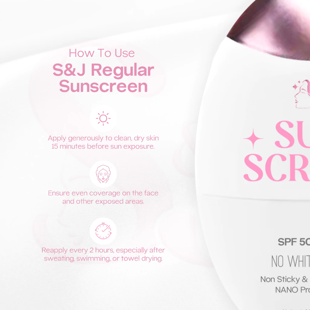 S and J Beauty Suncreen SPF 50 PA+ 30g (Choose a Variant)