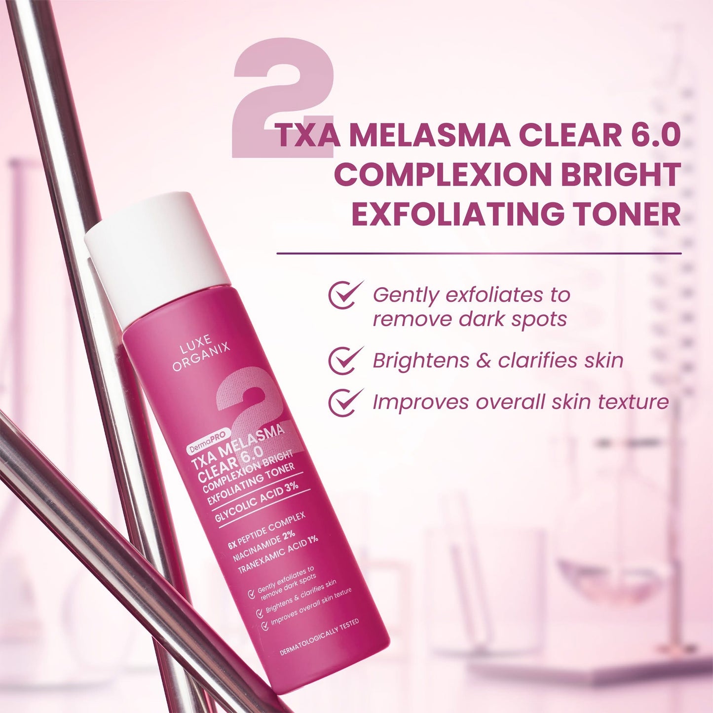 Luxe Organix TXA Melasma Clear Complexion Bright Toner 150ml