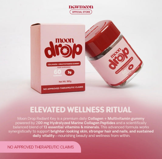 Moon Drop Radiant Key Collagen + Multivitamin 60 Gummies (By Newmoon)