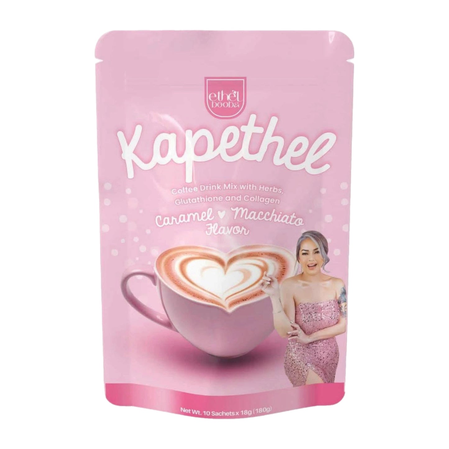 Kapethel Coffee Drink Mix with Herbs & Collagen Caramel Macchiato Flavor 10s