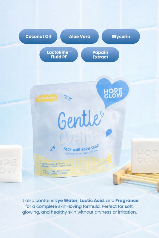 Luna Aura Hope Glow Gentle White Face & Body Soap (50g x 3 Bars)