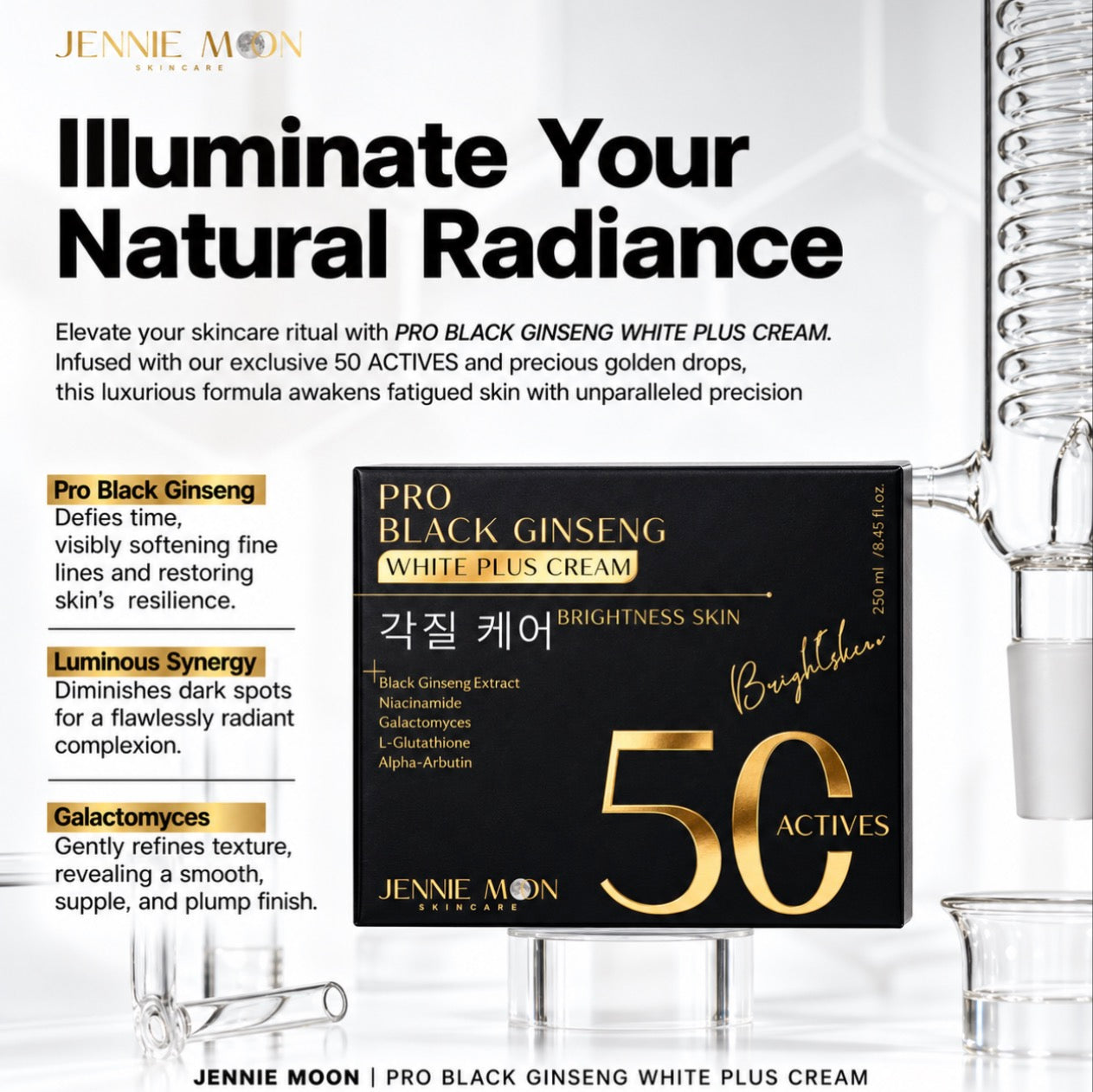 Jennie Moon Pro Black Ginseng White Plus Cream 250ml