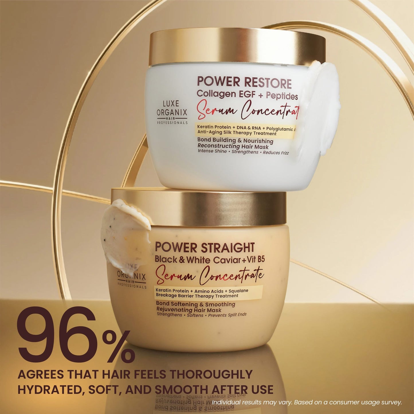Luxe Organix Power Restore Collagen EGF + Peptides Serum Concentrate Hair Mask 500ml