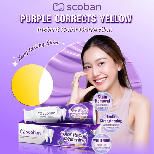 Scoban Purple Whitening Toothpaste Instant Color Correction 150g