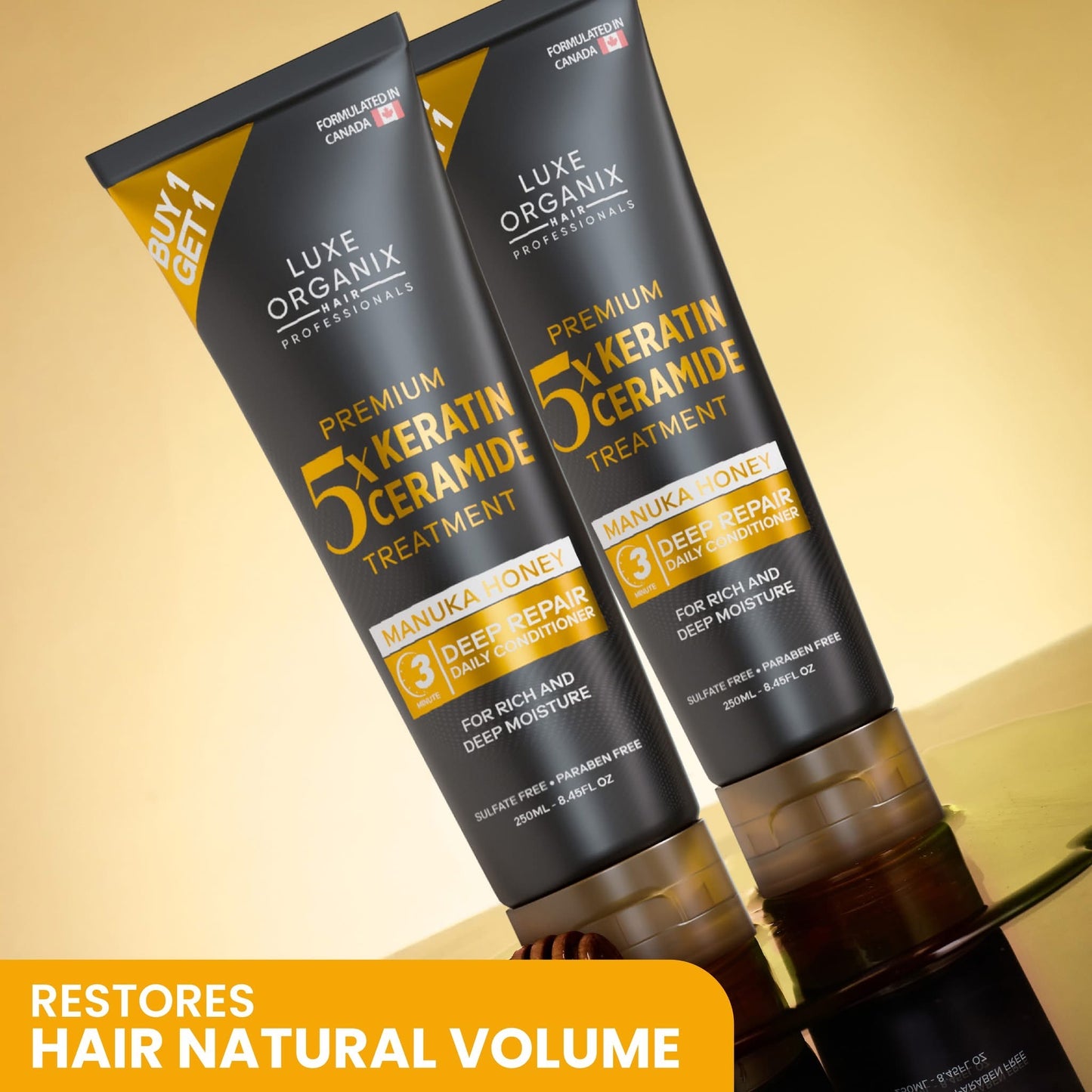 Luxe Organix Premium Keratin Treatment Manuka Honey Deep Repair Conditioner 250ml (1pc)