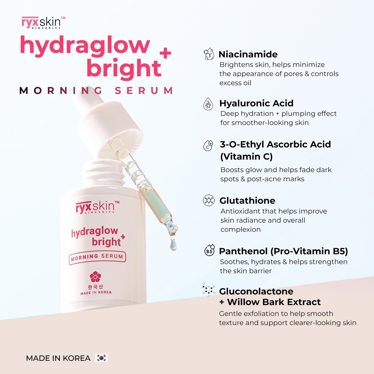 RYX Skin Hydraglow Bright+ Morning Serum 30ml