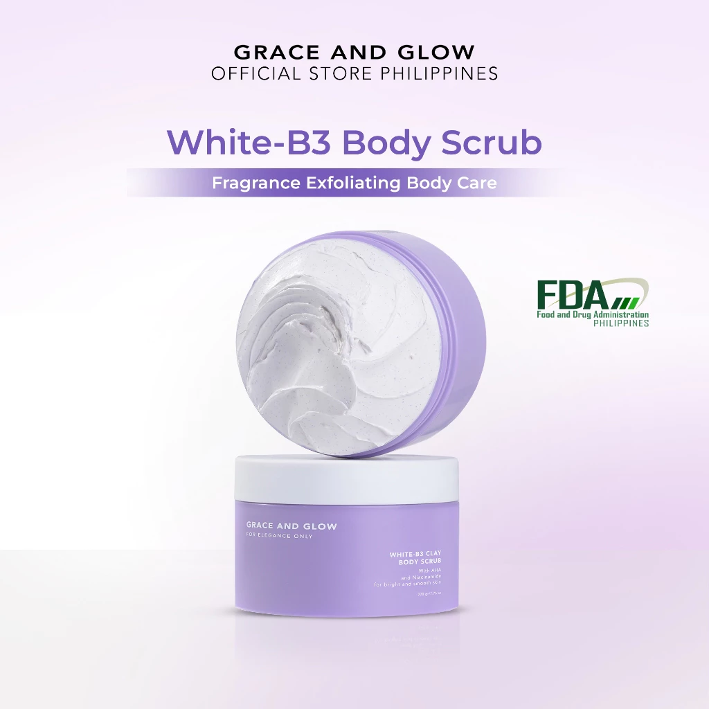 Grace and Glow White B3 Clay Body Scrub 220g