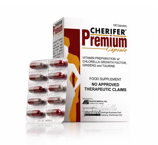 Cherifer Premium with CGF, Ginseng & Taurine 30 Capsules (For Adults)