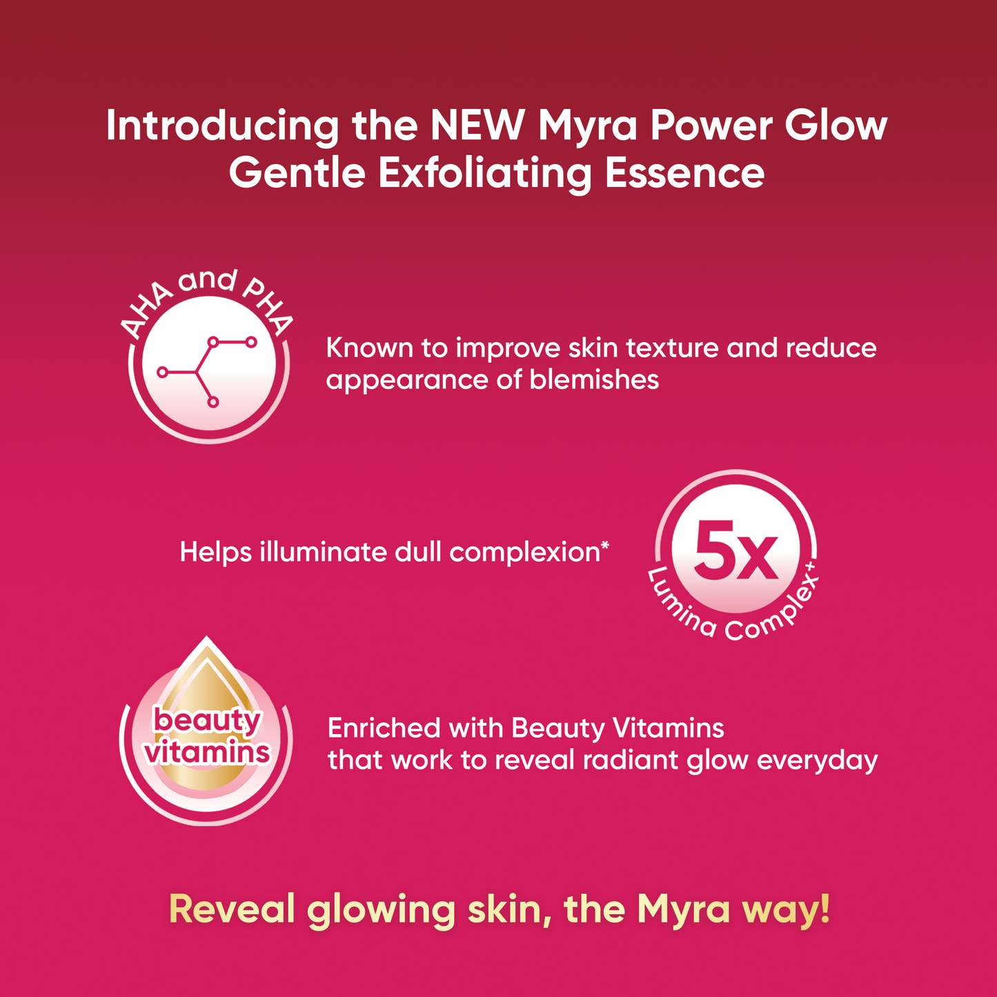 Myra Power Glow Gentle Exfoliating Essence 150ml