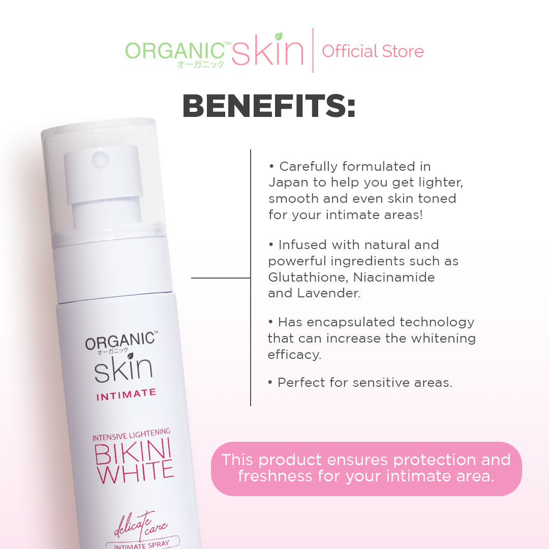 Organic Skin Japan Intensive Lightening Bikini White Intimate Spray 60ml