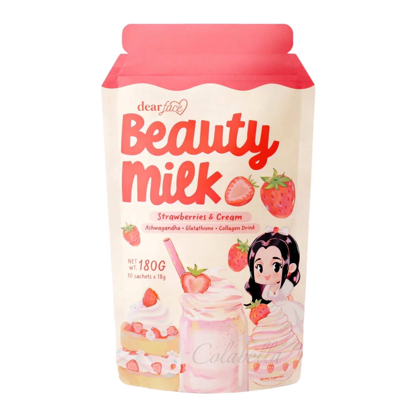 Dear Face Beauty Milk Strawberries & Cream 10s