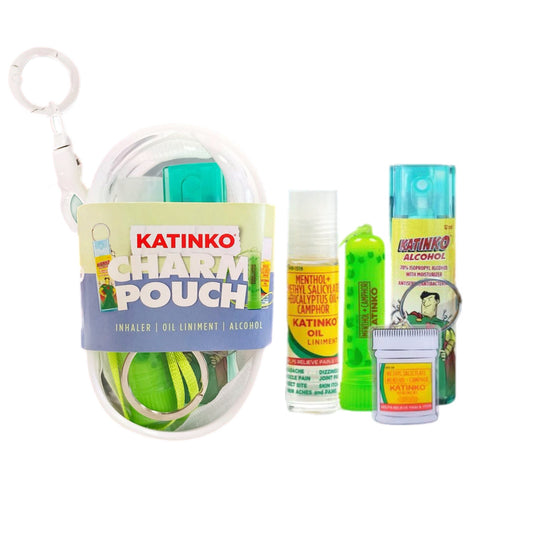 Katinko Charm Pouch - Oil Liniment, Ointment, Inhaler and Key Chain